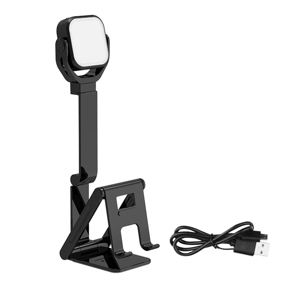 

Emergency Makeup Fill Light Live Camera Phone Holder Multifunctional Selfie Studio Photography Foldable Desktop USB Rechargeable