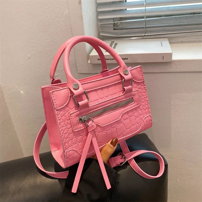 

Pu Leather Small Tote Bag Brand Designer Women's Shoulder Bags Female Korean Leisure Crossbody Bag Ins Chic Handbag Purse