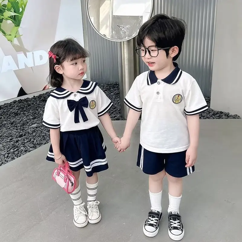 

Boys Girls Summer Suit Baby Short Sleeve Suit PoLo Shirt 2023 New Kids Fashionable Casual Sports Two-piece Kids Outfits 2 3 4 7