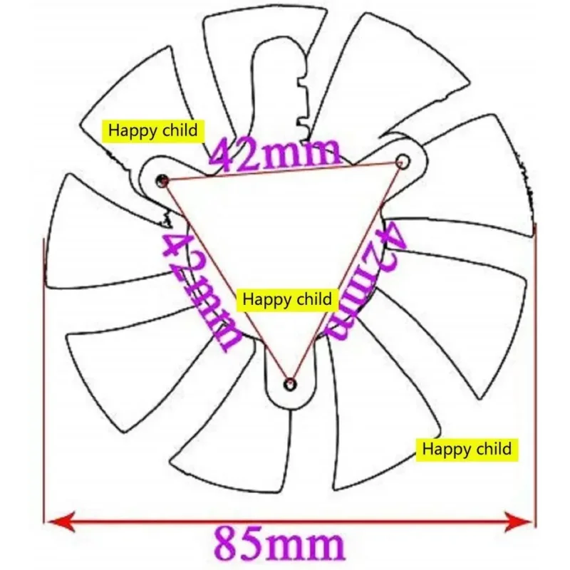 НОВЫЙ вентилятор охлаждения видеокарты для ZOTAC GTX 960 1060 1070TI 1080Ti MINI AMP 85 мм