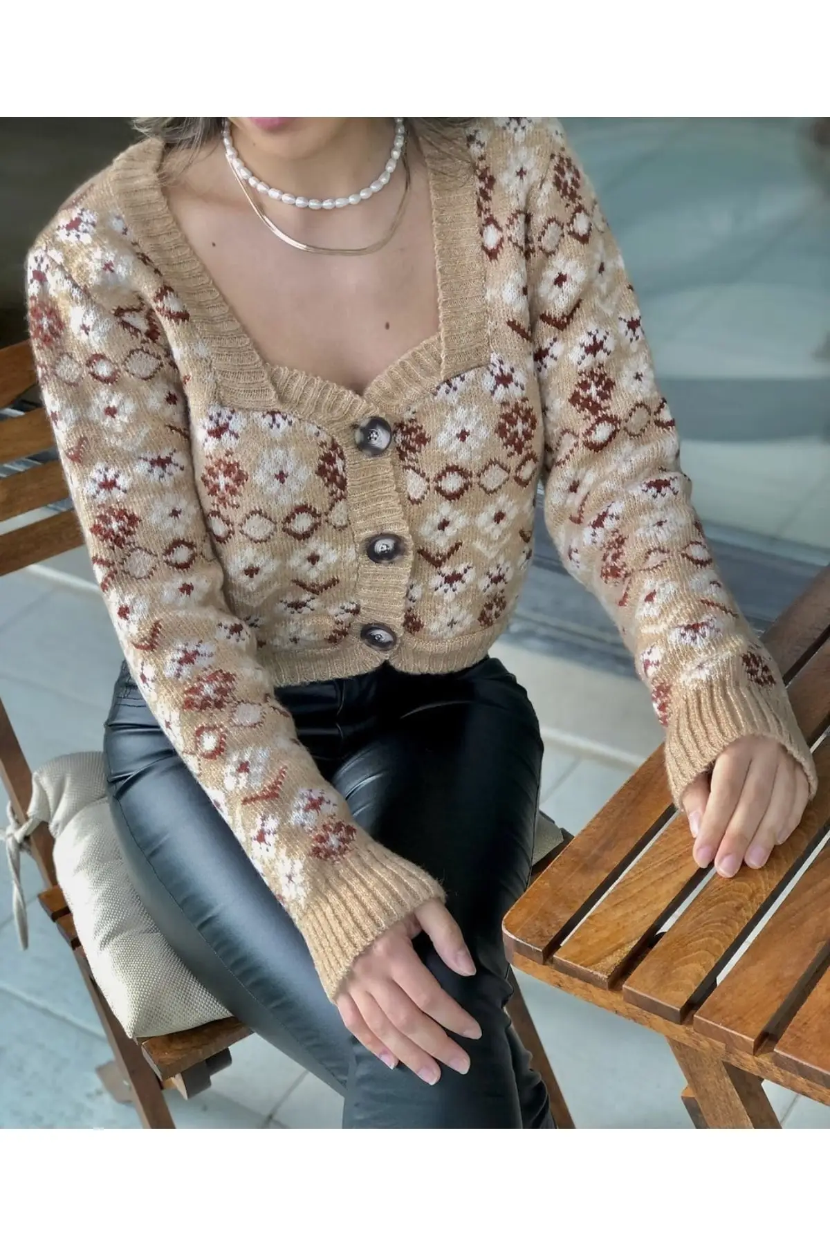 

Women's Cardigan Ethnic Pattern Casual Knitted High Quality Fashion Cardigan Sweaters Loose Sweater Jumper