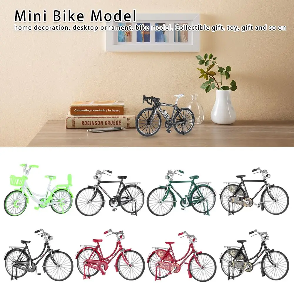 

1:8/1:10 Scale Collectible Alloy Finger Toys Simulation Racing Bike Mini Mountain Bike Bicycle Model Miniature Figurine