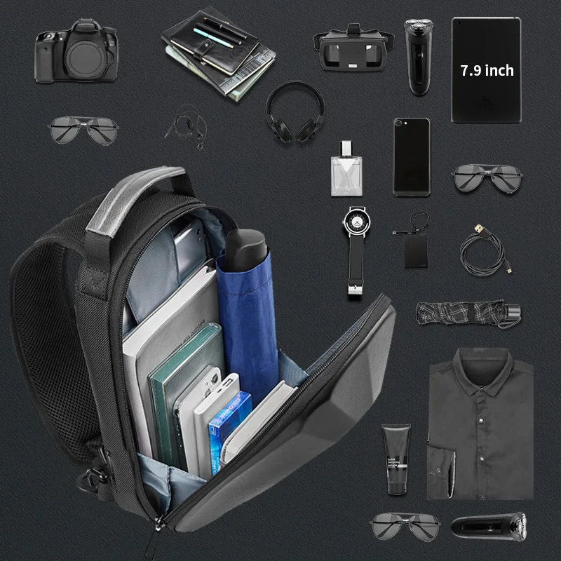 Multifunction Waterproof Sling Bags For Men Casual Soft Crossbody Bag USB Charging Messenger Chest Pack For Male Shoulder Bolsa