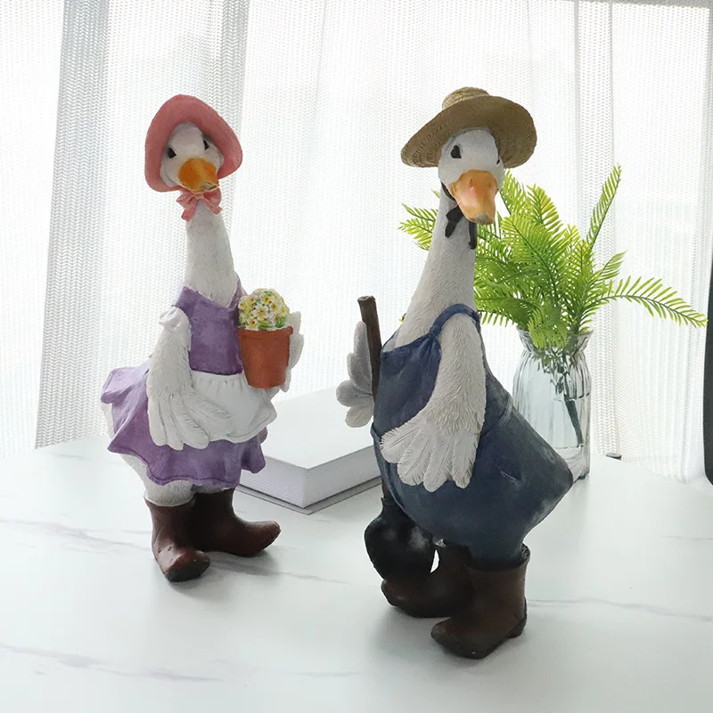 

Courtyard Garden Decoration Creative Gifts Household Goods Animal Duck Resin Crafts Household Decorations