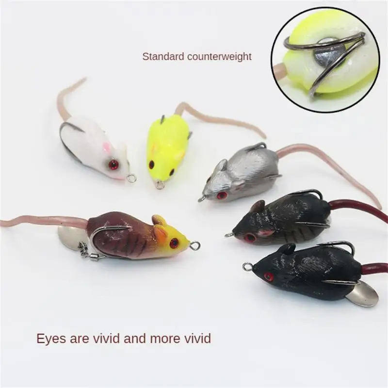 

Thunderfrog Mouse Frog Bionic Luya Fake Bait Fish Bait 6cm10.5g Soft Bait Luya Bait Set For Black Fish Fishing Accessories
