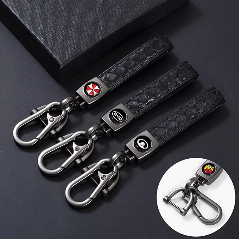 

Creativity Metal + Leather Car Keychain Auto Logo Key Rings Chain for Audi Sline TT Q2 Q3 A1 A3 8l A4 A5 B5 B6 B7 Car Accessorie