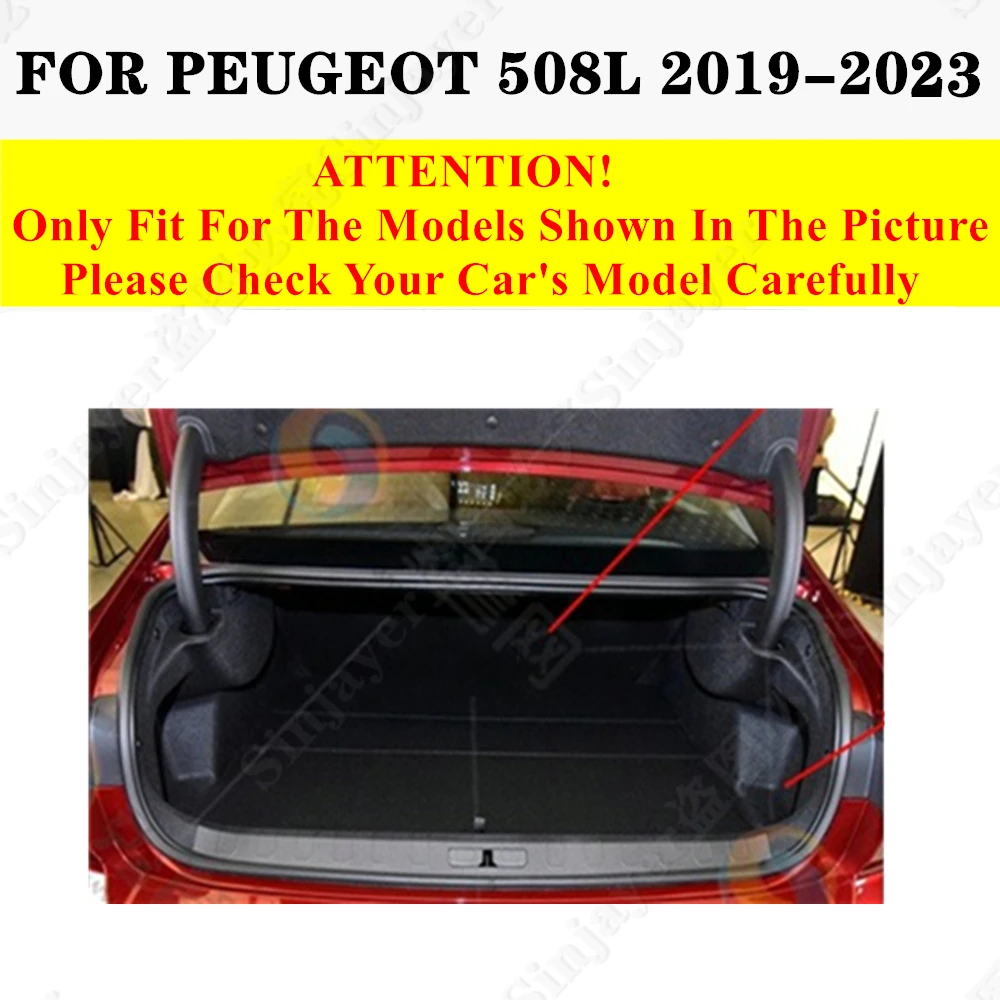 Фото Высокий боковой коврик в багажник автомобиля для Peugeot 508L 2023 2022 21-2019 XPE, защитный чехол для заднего багажника, поднос для багажника, коврик для багажа №2