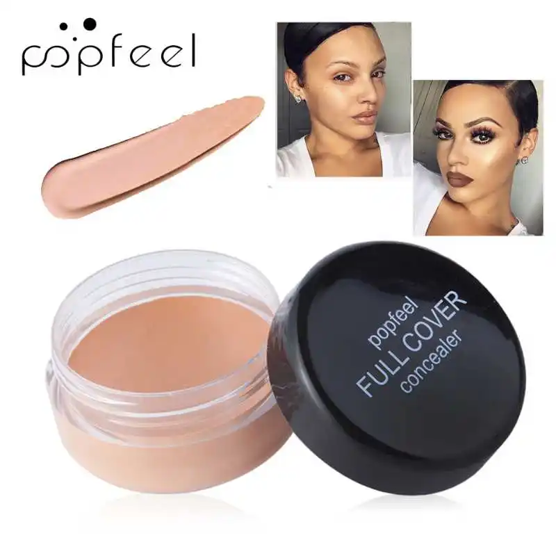 

Concealer Foundation Cream Makeup Base Professional Full Coverage Freckles Cover Acne Spots and Dark Circles Facial Makeup