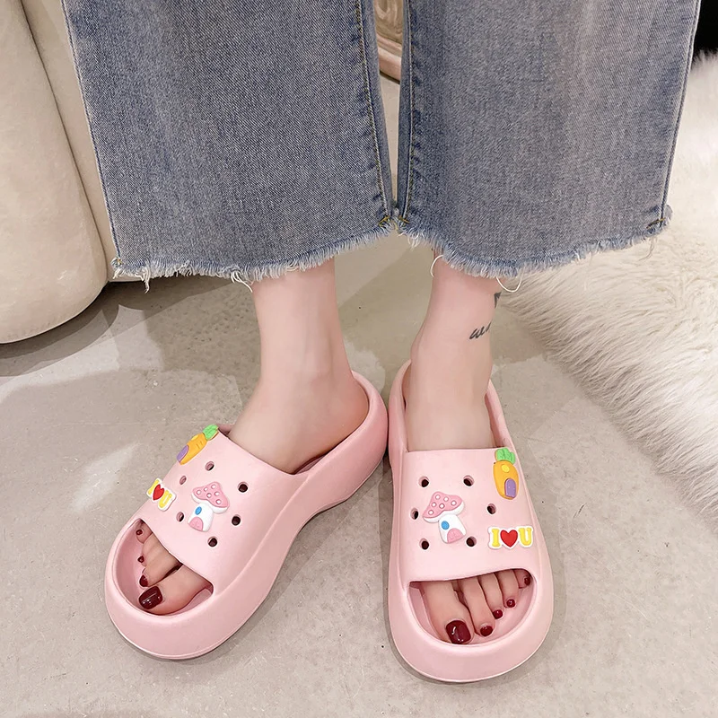 2023 Non-slip Women's Slippers Women EVA Slippers Shoes Indoor Bottom Home Women Slipper Beach Outdoor Flip Flops Couple Sandals