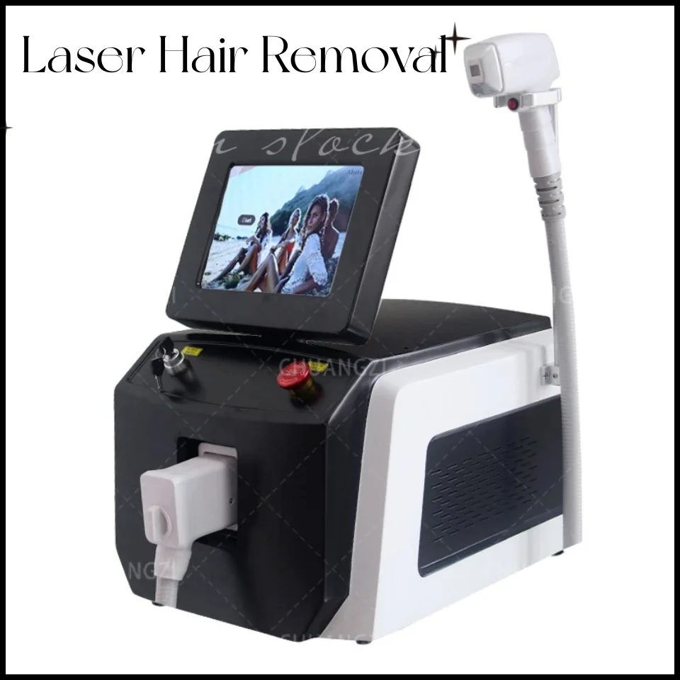 

Диодный аппарат для безболезненного удаления волос La-ser 2000 Вт, высокомощный Платиновый аппарат для удаления волос с 3 длинами волны 808 755 808 дл...