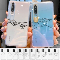 maiyaca lover hand line simple phone case for huawei p 20 30 40 pro lite psmart2019 honor 8 10 20 y5 6 2019 nova3e