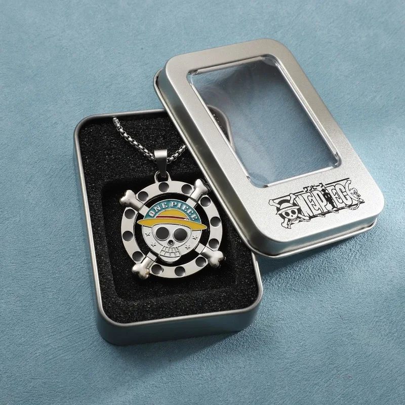 

Цельный мультяшный кулон Луффи Зоро аниме периферийное модное поворотное ожерелье со смайликом ювелирные изделия подарок на день рождения для пары