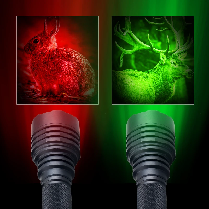 Профессиональный Тактический Фонарик Vastfire C8s — 500 Ярдов Зеленый/красный/белый