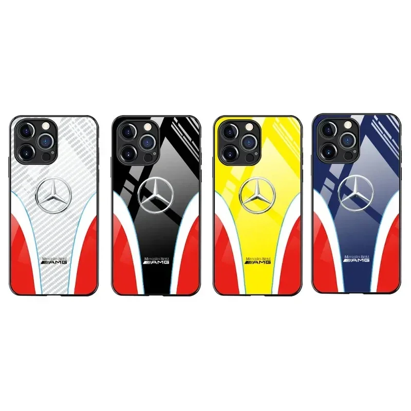 Разнообразный цветной модный чехол для телефона Mercedes Benz iPhone 15 Pro Max 16 14 12 13 Mini 11 Plus X