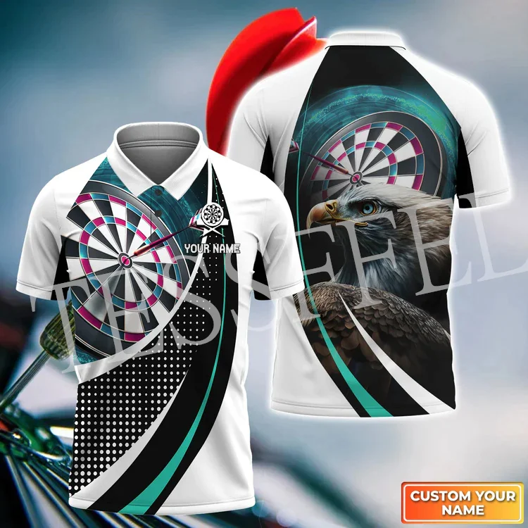 Рубашка-поло в стиле Харадзюку с коротким рукавом и принтом татуировки