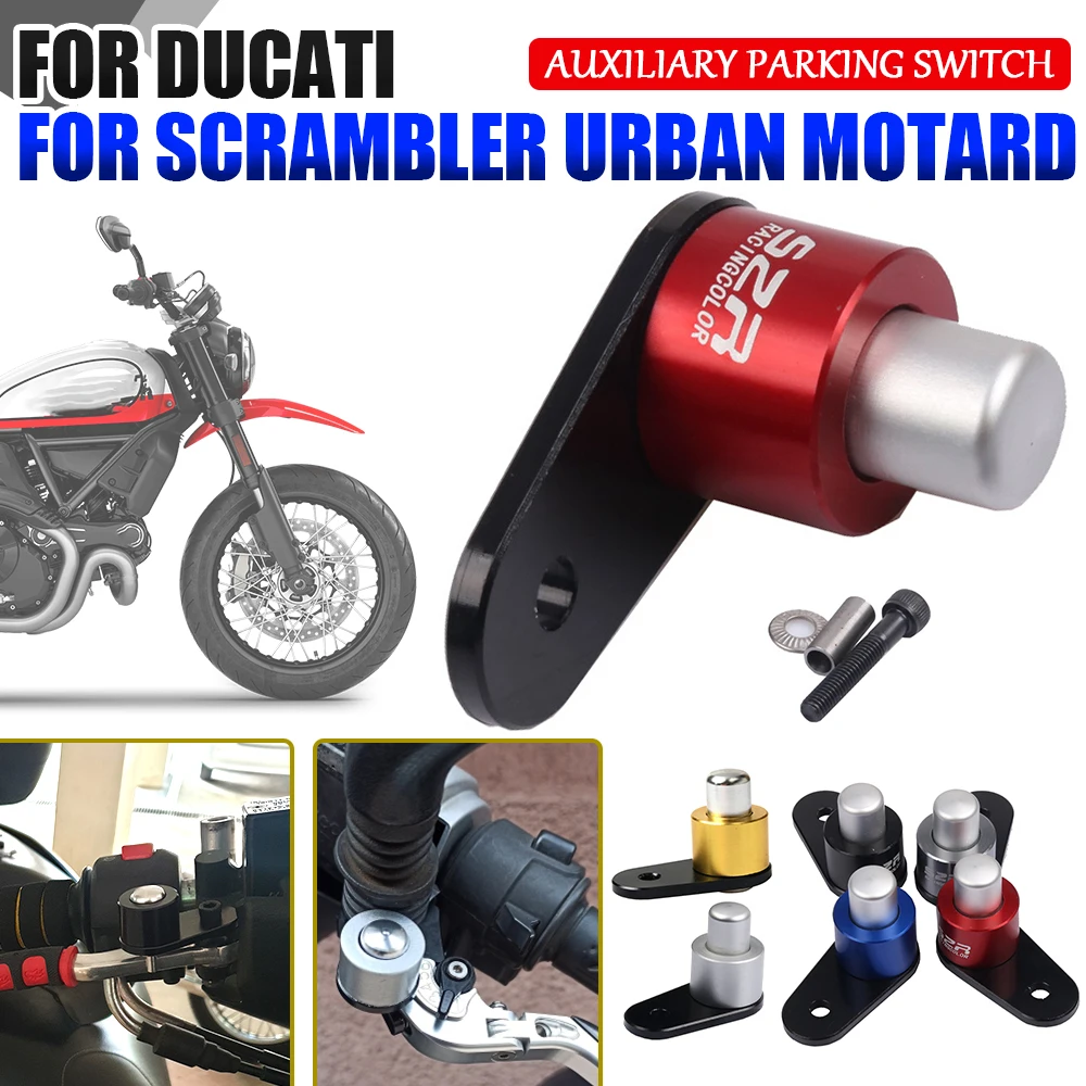 

Для Ducati Scrambler Urban Motard 2022 2023 аксессуары для мотоциклов полуавтоматический стояночный тормоз переключатель тормозной рычаг Блокировка управл...
