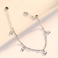 hot sale s925 solid silver color heart bracelet simple women bracelets fashion bangles wedding jewelry hand made bransolet gift