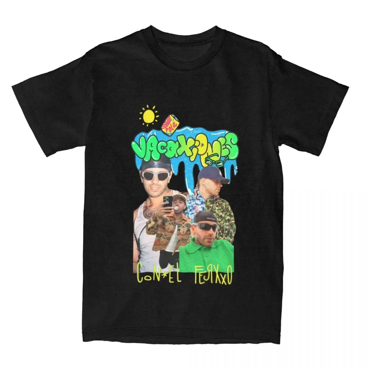 Ретро-футболка в стиле Харадзюку с коротким рукавом и круглым вырезом