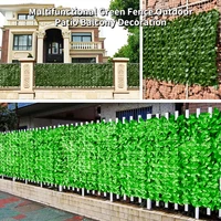simulation plant multi functional fence outdoor balcony privacy garden decoration artificial leaves background wall fake plants
