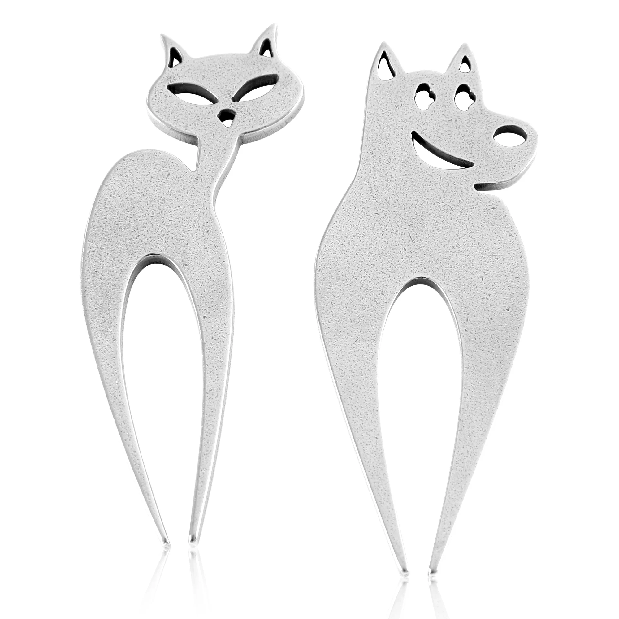 

Forks Set Stainless Steel 20pcs Fruit Forks Animal Design Cat Dog Kitchen Tools Household Party Dessert Cake Pickup Stick Fork