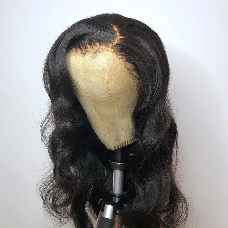 

26Inch 180%Density Natural Black Pre Plucked Brazilian Water Wave Soft Lace Front Wig For Women With Baby Hair Daily Wigs
