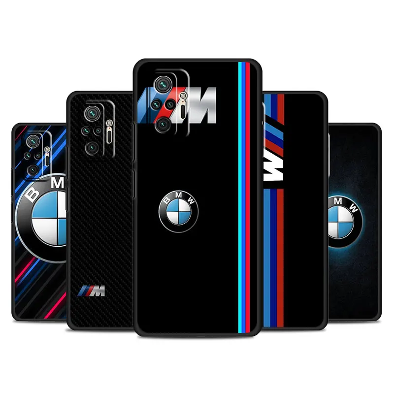 

Sports Car BMW Luxury Brand Soft Silicone Case For Xiaomi Redmi Note 12 10 11 9s 9 8Pro 10 12C 10A 9A 9C K50 Bumper Black Cover