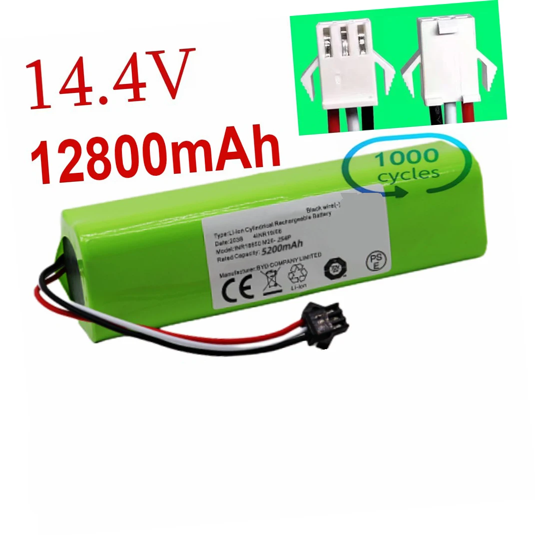 

Replacement For XiaoMi Lydsto R1 Roidmi Eve Plus Viomi S9 Robot Vacuum Cleaner Battery Pack Capacity 12800mAh Accessories Parts