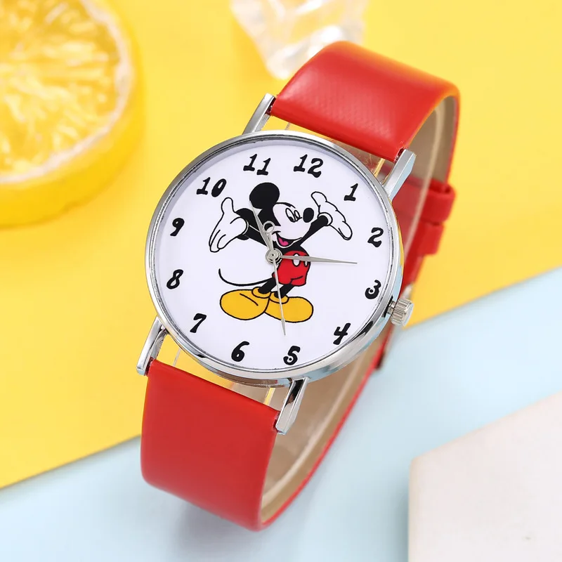 Фото Новые детские часы Disney с Микки Маусом, аналоговые цифровые часы с персонажем мультфильма Микки Маус, электронные кварцевые часы для мальчиков и девочек, подарки для детей №1