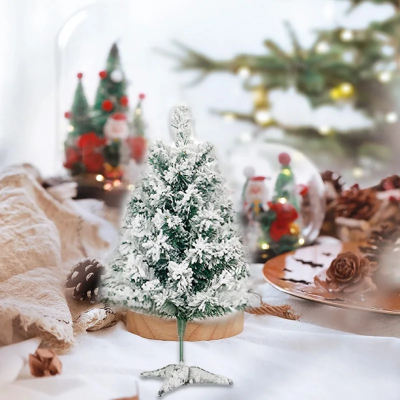 

45cm Christmas Tree Artificial Snow Pine Tree Desktop Immortal Decor Home Christmas Ornaments New Year Navidad Decoration