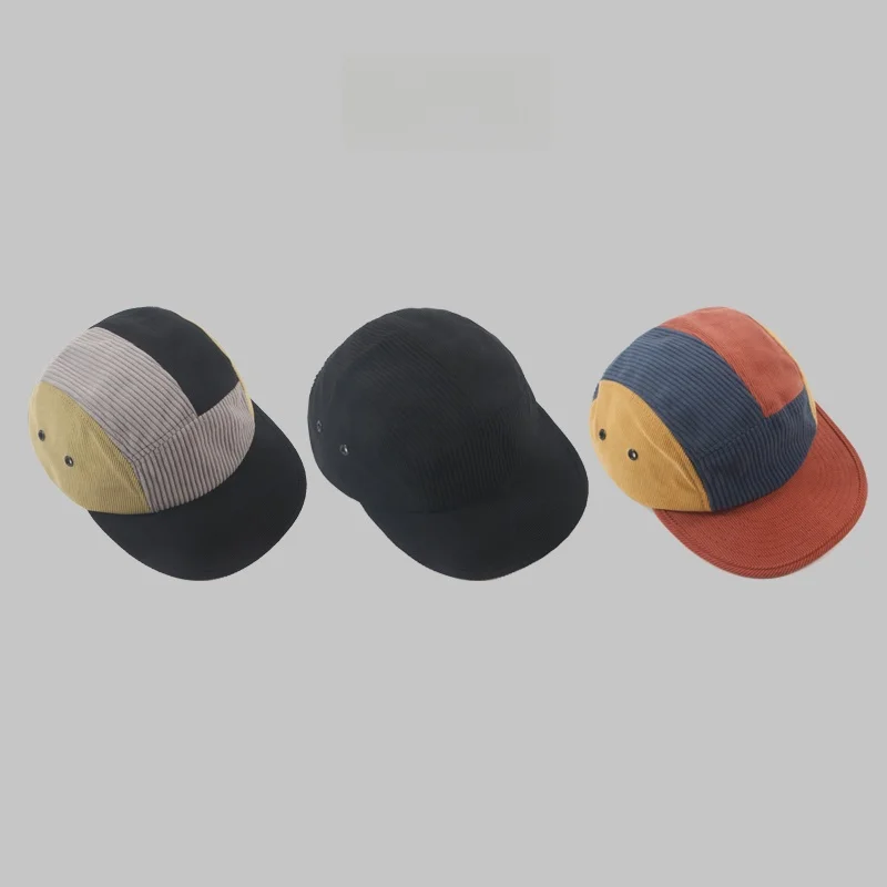 Японская мода Ретро Карго Соответствующего цвета Вельветовая мягкая шляпа с