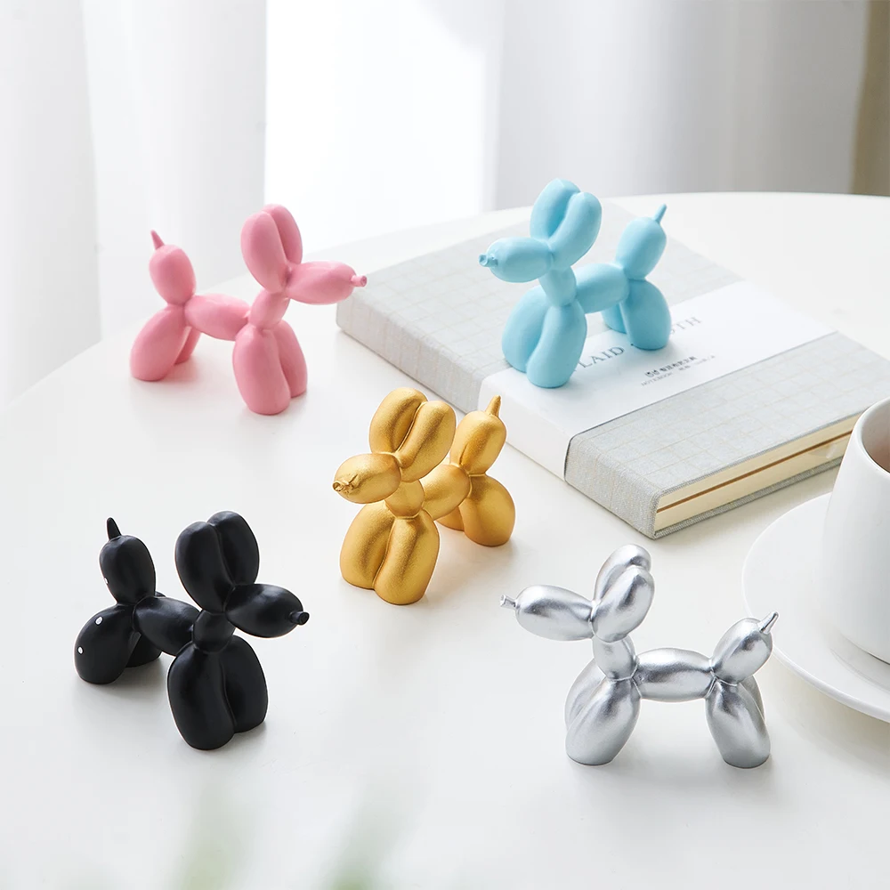 

Home Decoration Accessories Animal Small Sculpture Balloon Dog Decoration Kawaii Resin Flatback Christmas Decorations Figurines