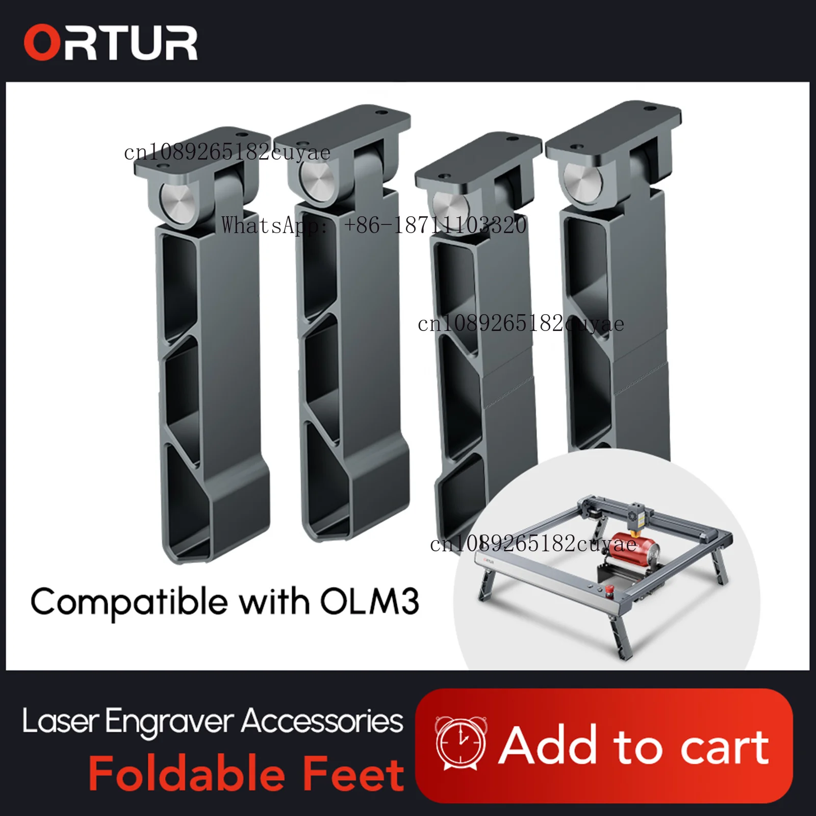 Фото Запасные части для лазерного гравера Ortur Laser Master 3: Складное устройство для подъема ножек №3