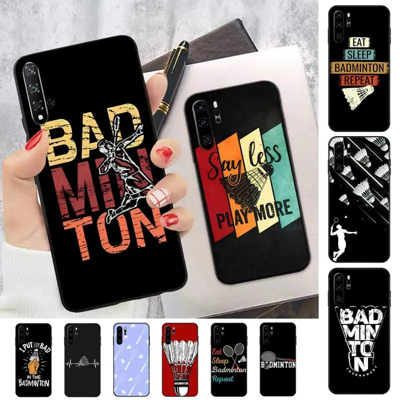 

Badminton Sport Phone Case For Huawei Honor 10 lite 9 20 7A pro 9X pro 30 pro 50 pro 60 pro 70 pro plus