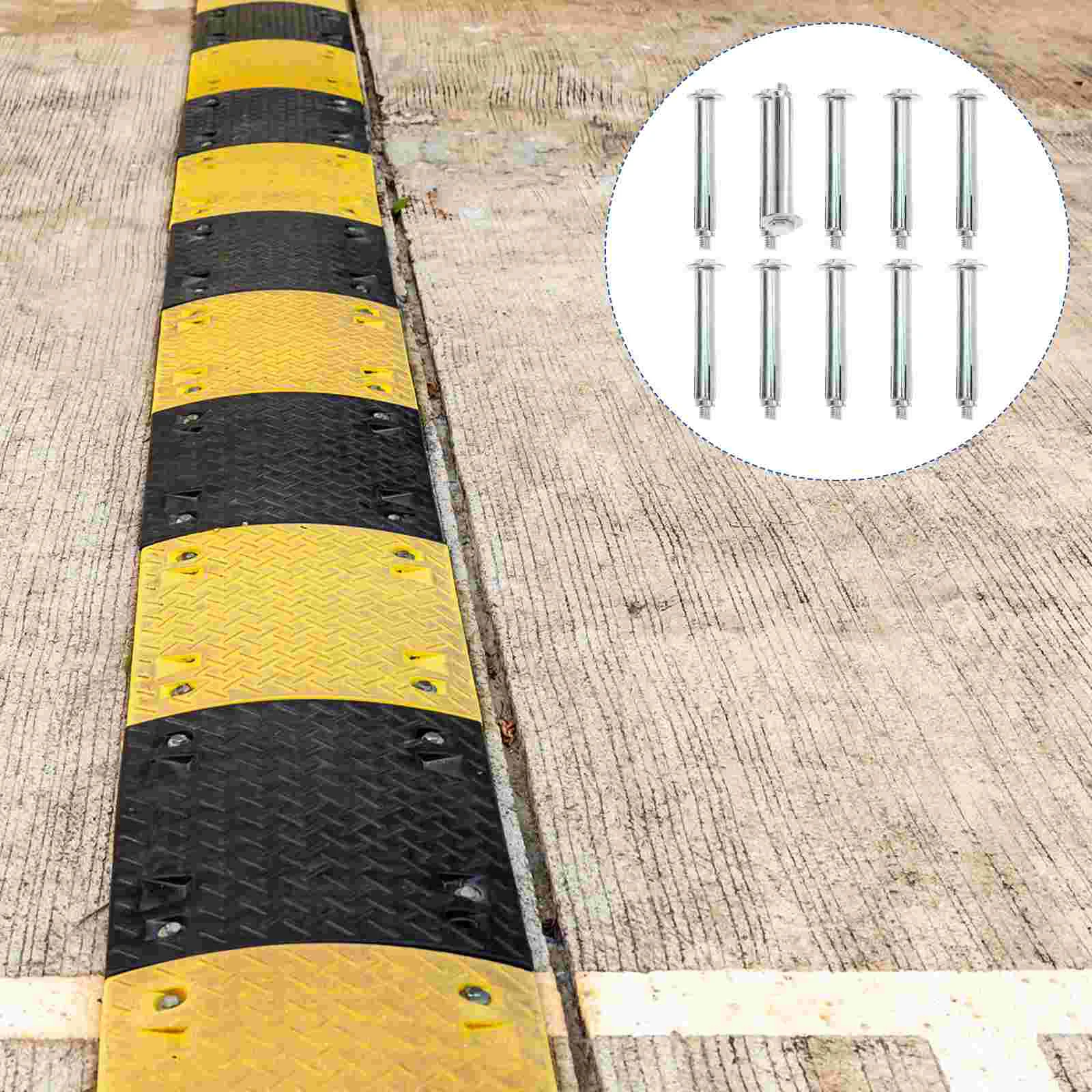 

10 Pcs Asphalt Screws Anchors Stainless Steel Screws Expansion Screw Bolts Drilling Drywall Expand Speed Bump Screw