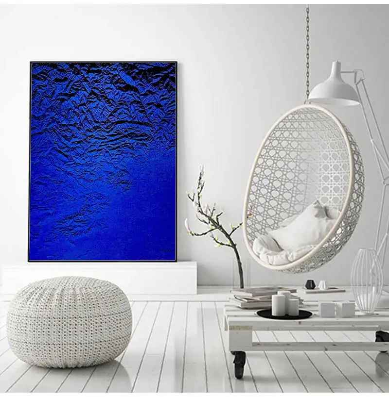 Фото Абстрактные Yves Klein Blue Soulages круг настенная живопись на холсте современный постер печать гостиная украшение дома живопись №3