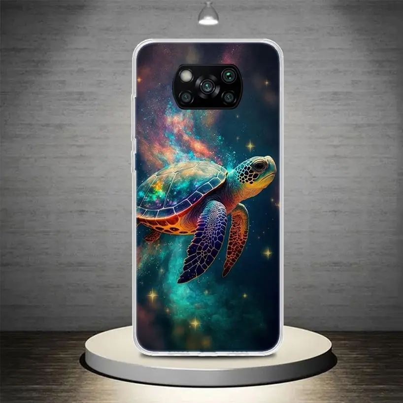Чехол для телефона Sea Turtle Aqua Xiaomi Poco X6 X5 X4 X3 Nfc F6 F5 Pro F4 Gt F3 M5S M4 M3 M5 Мягкий корпус
