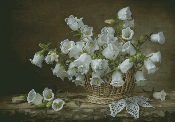 

White bells bouquet flowers 14CT Canvas Unprinted Top Quality Cross Stitch Kit Embroidery Art DIY Handmade Needlework Home Decor