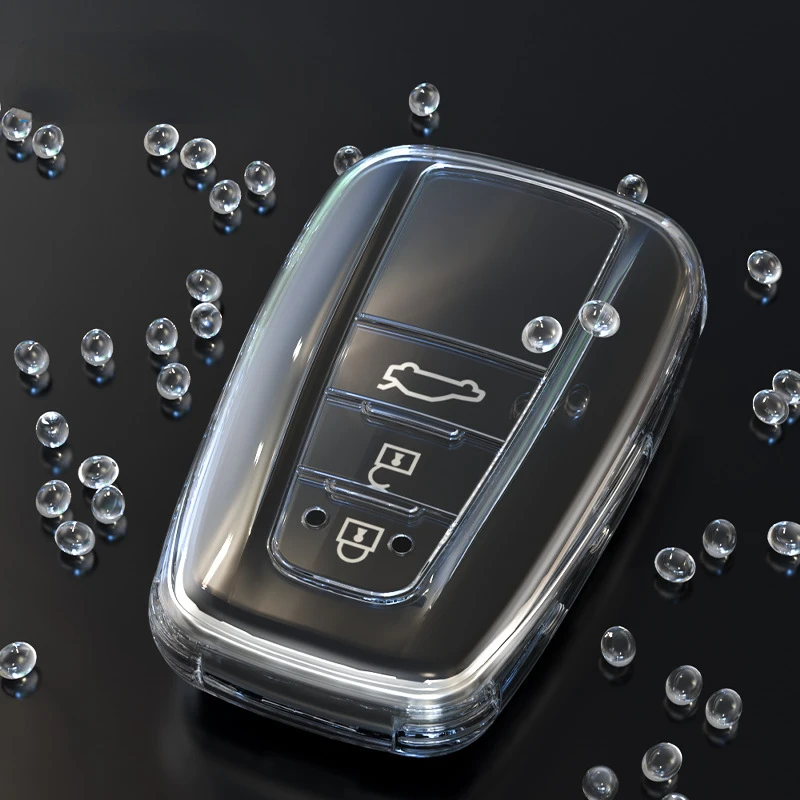 

Прозрачный чехол для автомобильного ключа из ТПУ, чехол для ключа для Toyota Prius Camry Corolla C-HR CHR RAV4 Prado, аксессуары для интерьера, чехлы для ключей