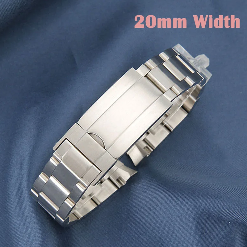 

20mm Solid Stainless Steel Watch Bracelet for Rolex Watch Band for Daytona Water Ghost Submariner Strap Men Watches Accessories