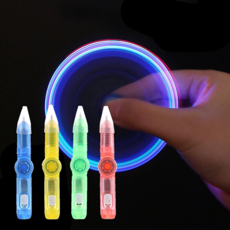 

1PC 2 In 1 Fidget Spinner Light Combo Creative Invisible Glow Ink Pen Magic Fingertip Top Gyro Spinning Top Stress Relief Toys