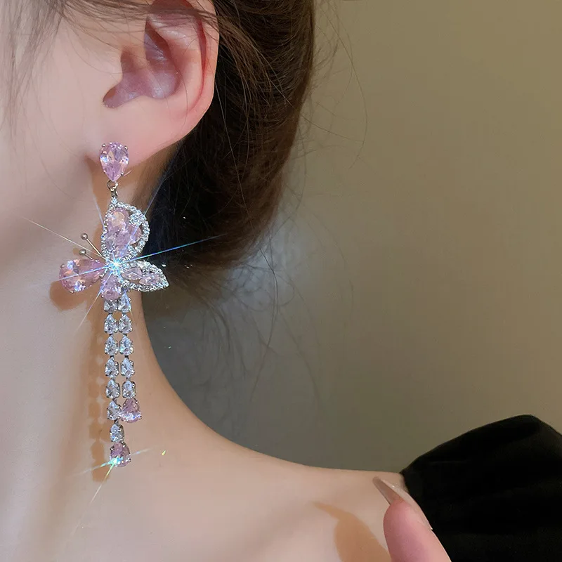 Роскошные бриллиантовые украшения для женщин длинные подвески из