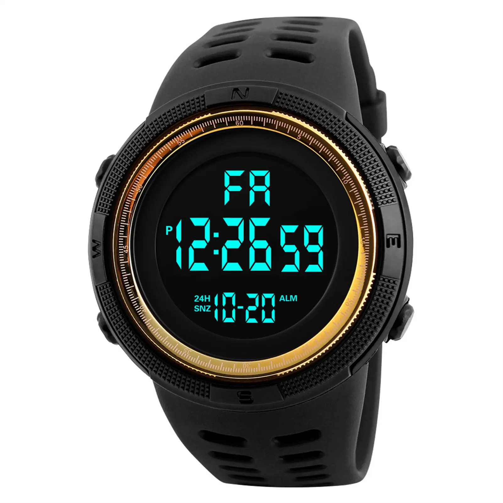 

Black Casual Outdoor Watch Digital Chronograph Wrist Watch for Birthday Gifts New Year's Gifts