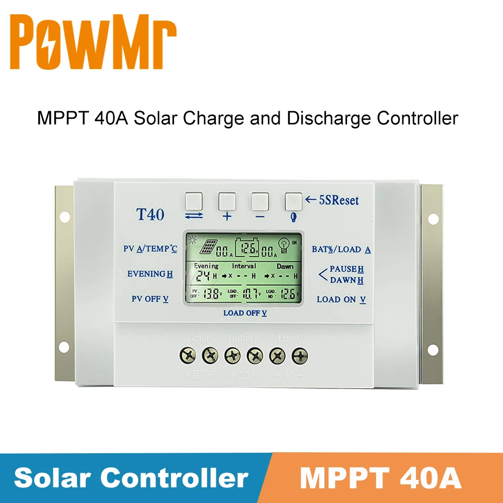 

Durable Sola Panel Regulator MPPT 1 Pc 10/20/30/40/50A 12V/24V 3 Timer