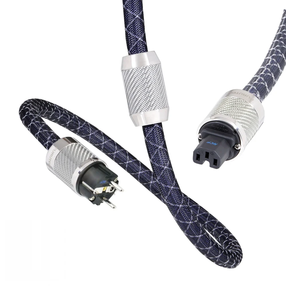HiFi Schuko Furutech NCF nanoflux AC carbon fiber fever EU AC кабель питания
