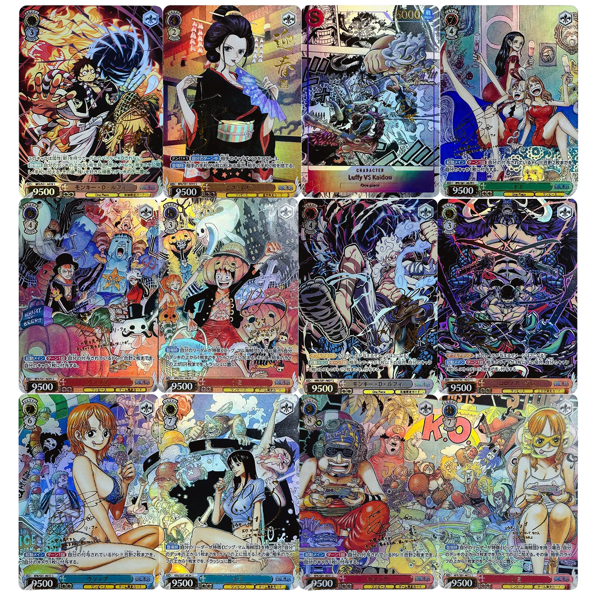 Сделай Сам один кусок Ника Луффи Нами Зоро Робин кайду цветная флеш-карта