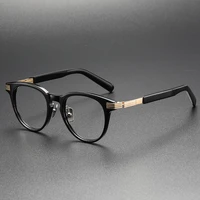 japanese design round acetate glasses frame men ultra light myopia perscription eyeglasses frame women optical eyewear spectacle