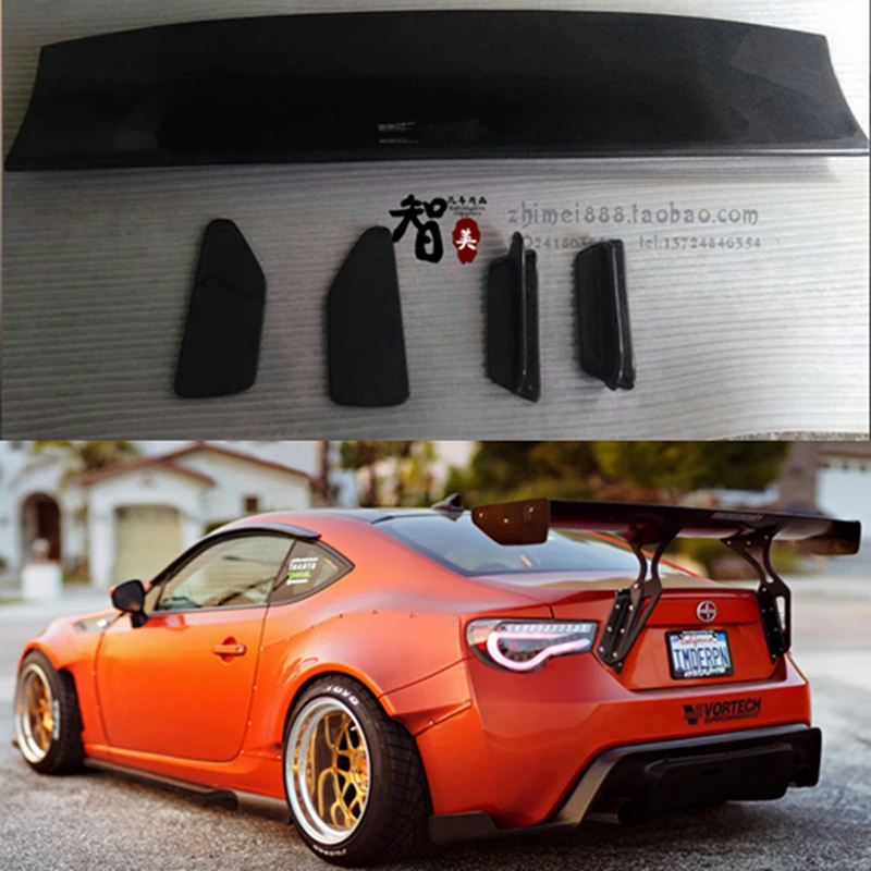 Автомобильный Стайлинг неокрашенный черный FRP/углеродное волокно материал G Style GT