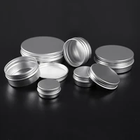 50pcslot aluminum cream jar makeup cosmetics travel bottle sub ccontainer portable round solid hair wax box