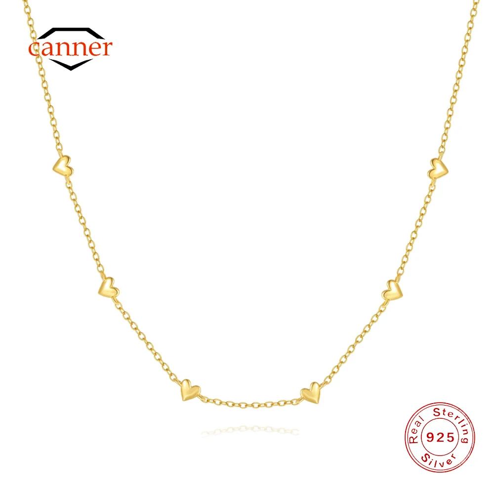 CANNER Серьёжное ожерелье сердце из серебра 925
