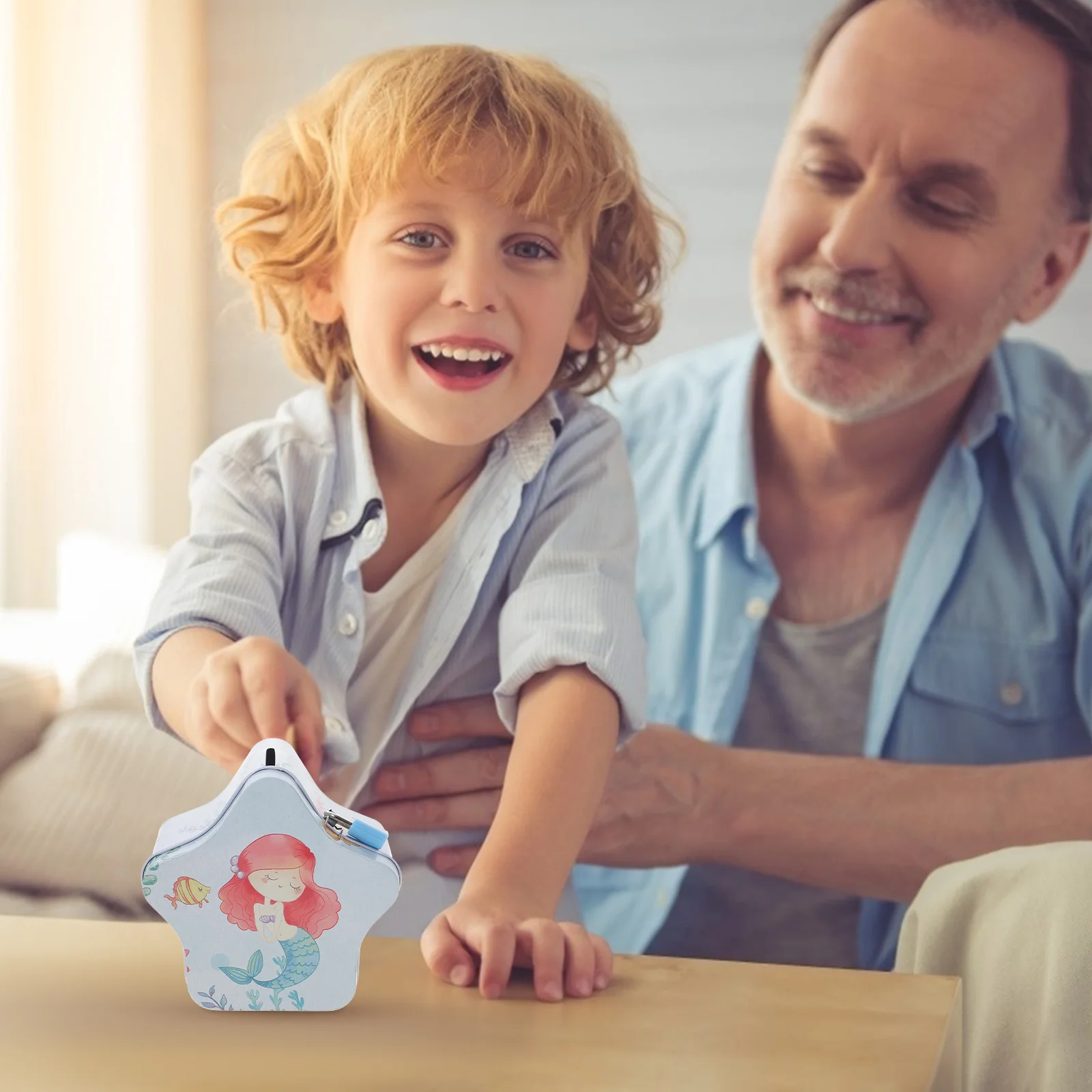 Детская копилка для монет украшения на день рождения неоткрывающаяся жесть